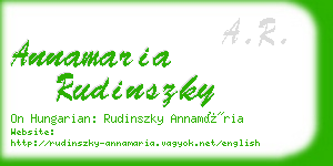 annamaria rudinszky business card